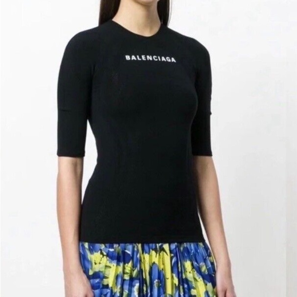 Balenciaga 3/4 Sleeve Athletic Top